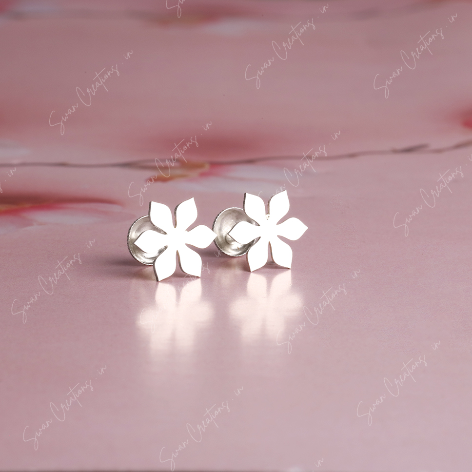anemone-swancreations-earrings-everday earrings-925 silver stud-925 earrings-silver earring-925 silver earring (2) 925 Silver Earring - ANEMONE - Image 1