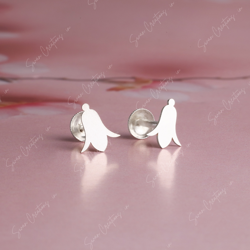 bluebell-swancreations-earrings-everday earrings-925 silver stud-925 earrings-silver earring-925 silver earring 925 Silver Earring - BLUE BELL - Image 1