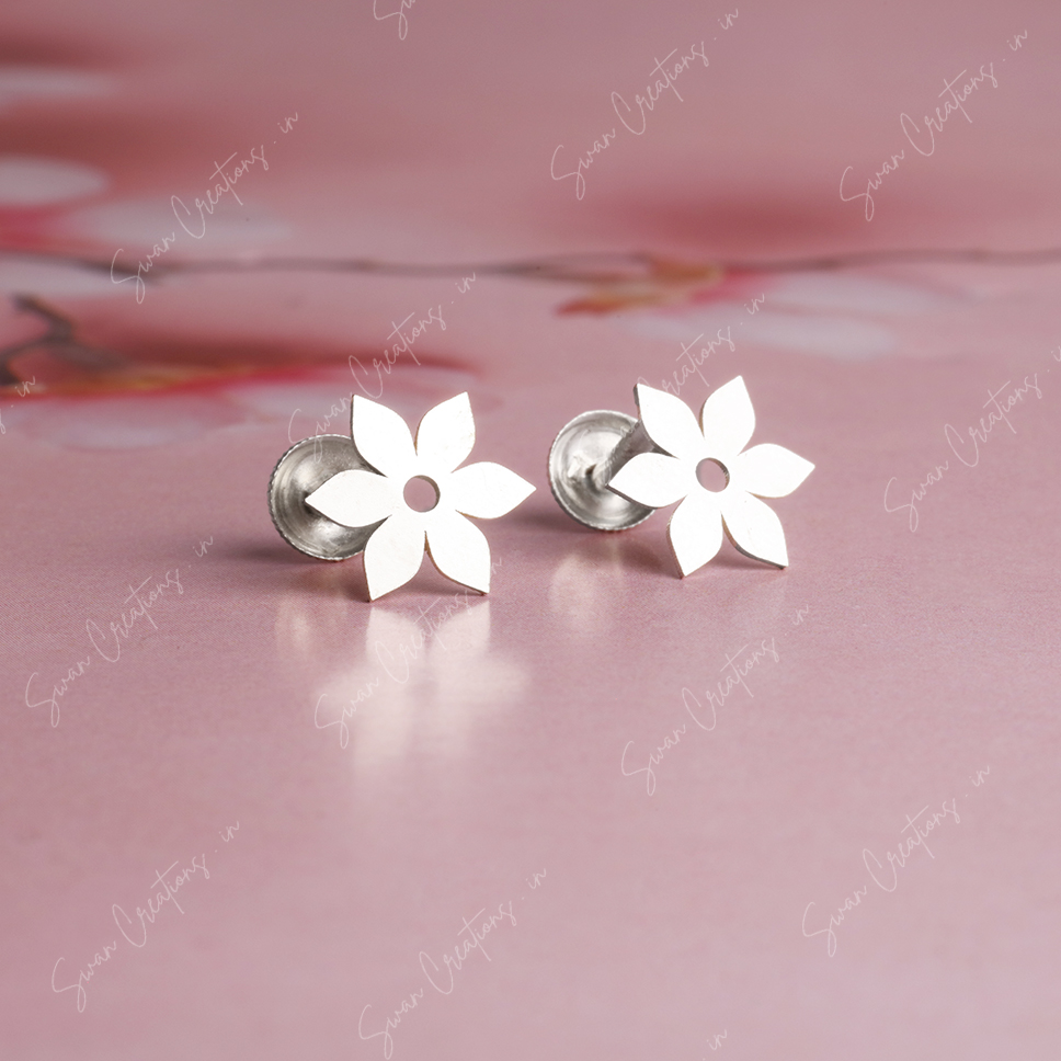 daffodil-swancreations-earrings-everday earrings-925 silver stud-925 earrings-silver earring-925 silver earring 925 Silver Earring - DAFFODIL - Image 1