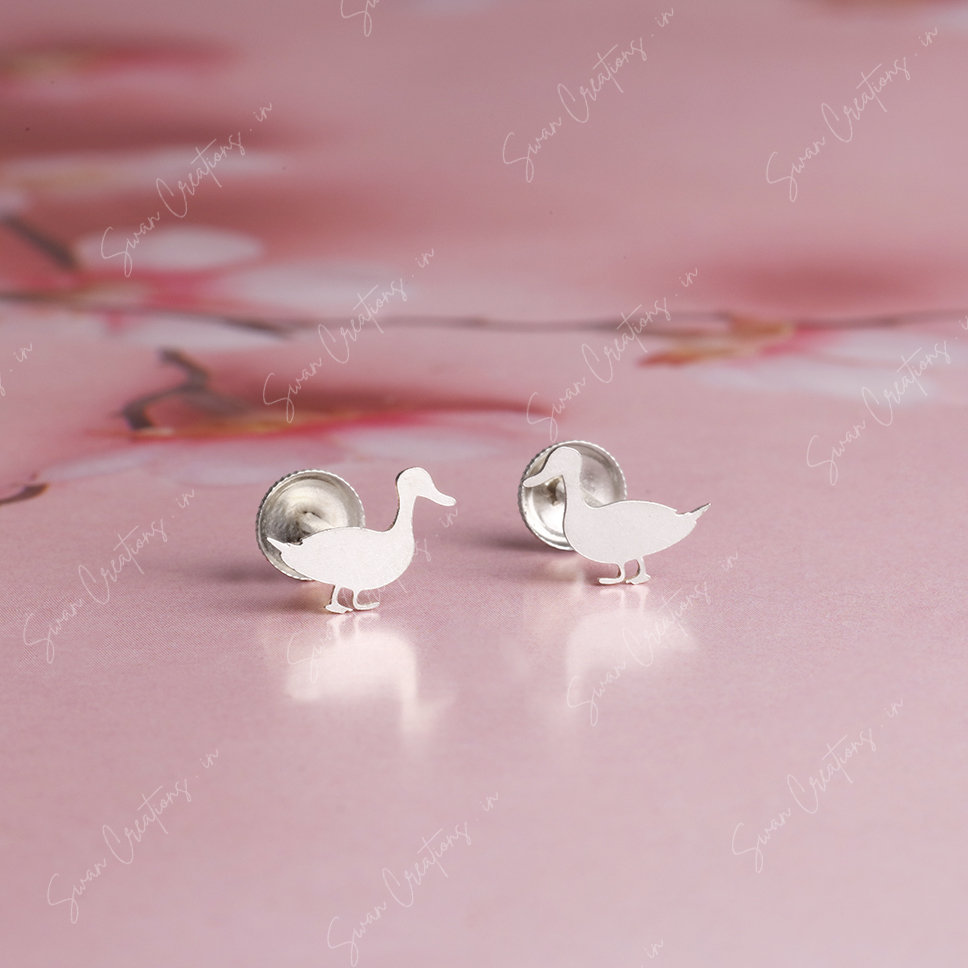 moby -swancreations-earrings-everday earrings-925 silver stud-925 earrings-silver earring-925 silver earring 925 Silver Earring - MOBY - Image 1