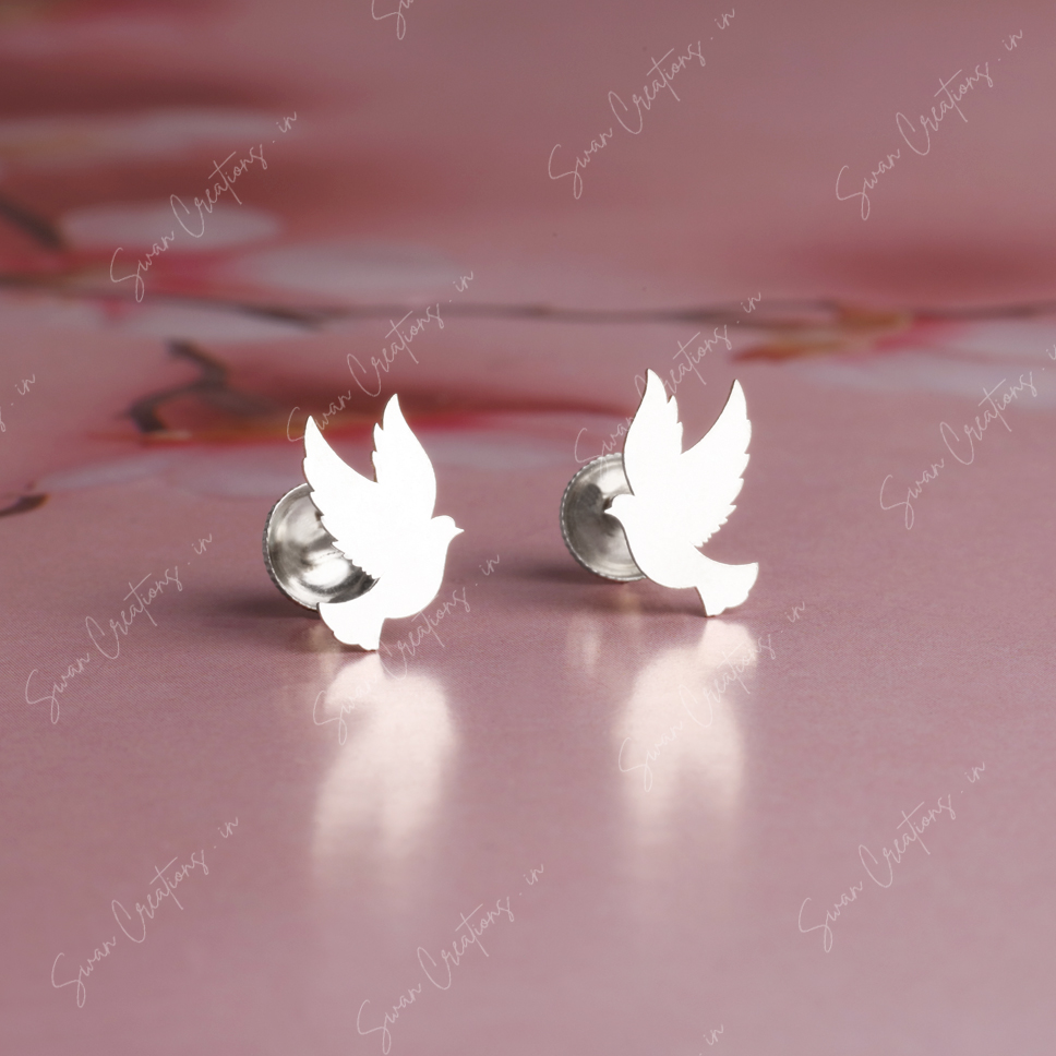 tango -swancreations-earrings-everday earrings-925 silver stud-925 earrings-silver earring-925 silver earring 925 Silver Earring - TANGO - Image 1