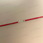 925 SILVER DISNEY FONT NAME RAKHI WITH HEART - Image 2