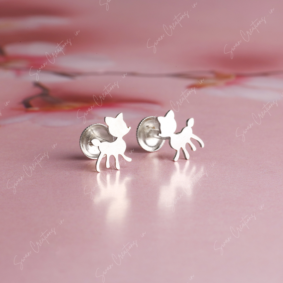 bango -swancreations-earrings-everday earrings-925 silver stud-925 earrings-silver earring-925 silver earring 925 Silver Earring - BANGO - Image 1