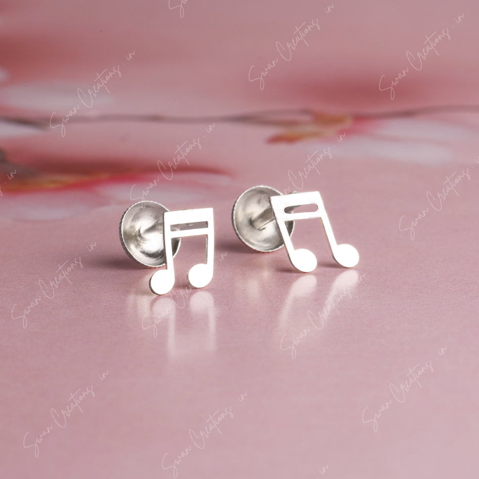 double beam -swancreations-earrings-everday earrings-925 silver stud-925 earrings-silver earring-925 silver earring 925 Silver Earring - DOUBLE BEAM - Image 1