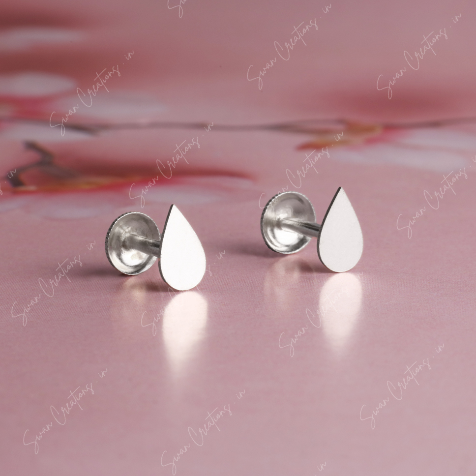tisva -swancreations-earrings-everday earrings-925 silver stud-925 earrings-silver earring-925 silver earring 925 Silver Earring - TISVA - Image 1