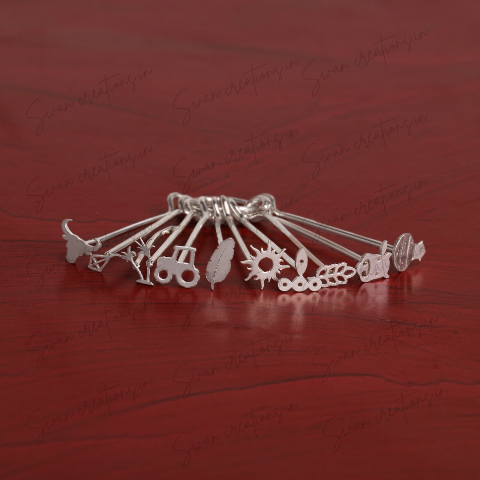 impressions- bindi stamps-swancreations- pongalset- makarsankranthi- baby jewellery - new born - silver925 (2) 925 Silver Pongal / makar Sankranthi Set - Image 1