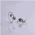 925 SILVER ADJUSTABLE TOE RINGS – MANGO MOTIF