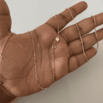 925 dual tone twisted snake box chain anklet - Image 2