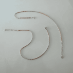 925 dual tone twisted chain anklet