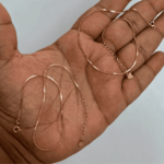 925 rose gold plated box chain anklet - Image 2