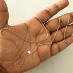 925 dual tone twisted chain anklet - Image 3