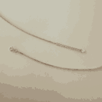 925 dual tone box chain anklet - Image 2