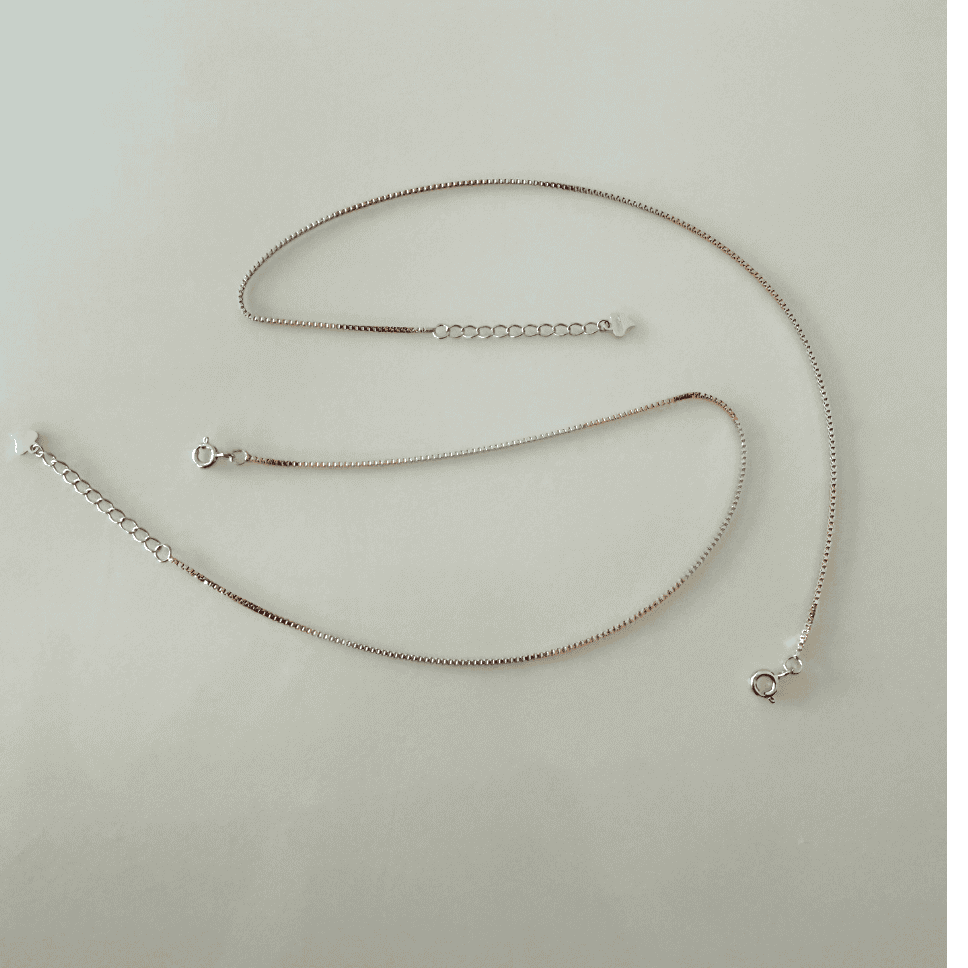 swancreations, 925silver jewellery, silveranklet, simple anklet, dual tone anklet, rose gold silver anklet 5 925 dual tone box chain anklet - Image 1