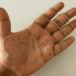 925 dual tone box chain anklet - Image 3