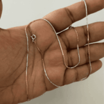 925 dual tone twisted box chain anklet - Image 3